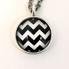 Faux Zig Zag Black Necklace