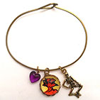 Red Devil and Skeleton Charm Bracelet