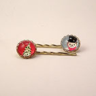 Tree & Snowman Hairpins