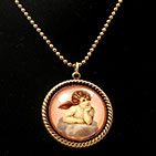 Cloud 9 Cherub 25mm Round Necklace