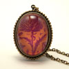 Orange Spring Fling Thistle Necklace