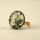 Rustic Petals Petite Round Ring