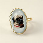 Clyde The Handsome Pug Petite Ring