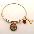Sailing Ship with Captain's Wheel Necklace or Bracelet