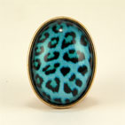 Blue Moon Leopard Brooch