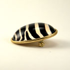 Zebra Brooch Side View