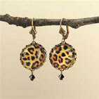 Round Leopard Print Earrings