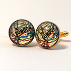 London, England Map Cuff Links