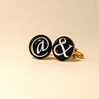 At (@) And (&) Black Cufflinks