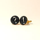 Question (?) Authority (!) Black Cufflinks 