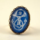 Anchors Away Blue Cocktail Ring