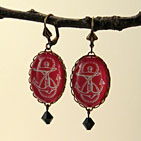 Anchors Away Red Earrings