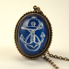 Anchors Away Blue Deluxe Necklace