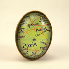Paris Map Brooch