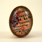 Old Seattle Map Brooch