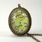 Paris Map Deluxe Necklace