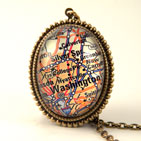 Washington DC Map Delux Necklace