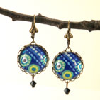 Blue Lagoon Round Earrings