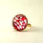 Raspberry Truffle Round Ring