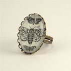 Moths Brass Petite ring