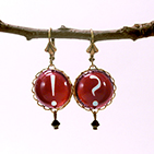 Question Authority Red Typo Earrings