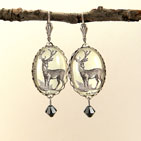 Wise Old Owl Silver Earrings